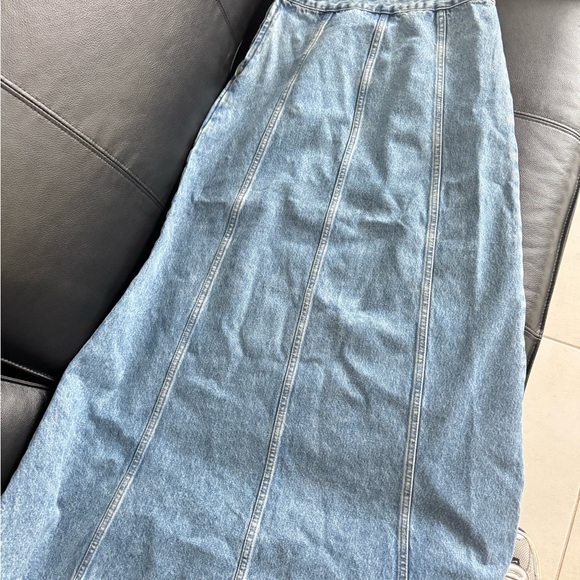 Denim Maxi Skirt - Picture 1 of 7